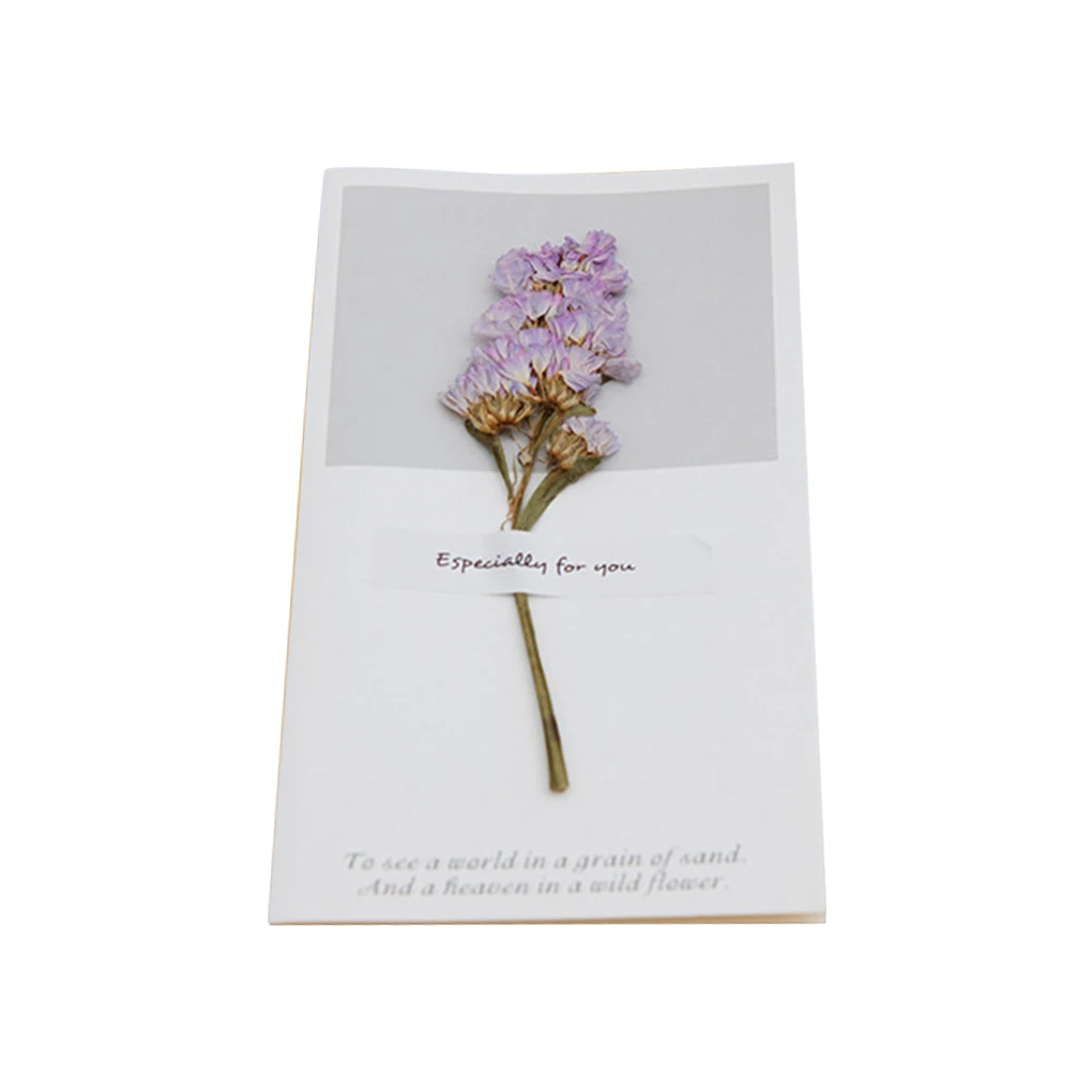 1 шт День рождения сушеные цветы Пригласительные открытки Свадьба Праздник поздравительная открытка - Цвет: NO.3