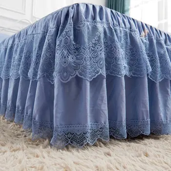 

Bed Skirt Polyester Cotton 150/180/200x200cm Comfortable Soft Breathable Multi-color Bed Covering