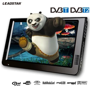 Цифровой/аналоговый портативный ЖК-телевизор LEADSTAR, 10,2 дюйма, поддержка TF/USB/AV портов - изображение