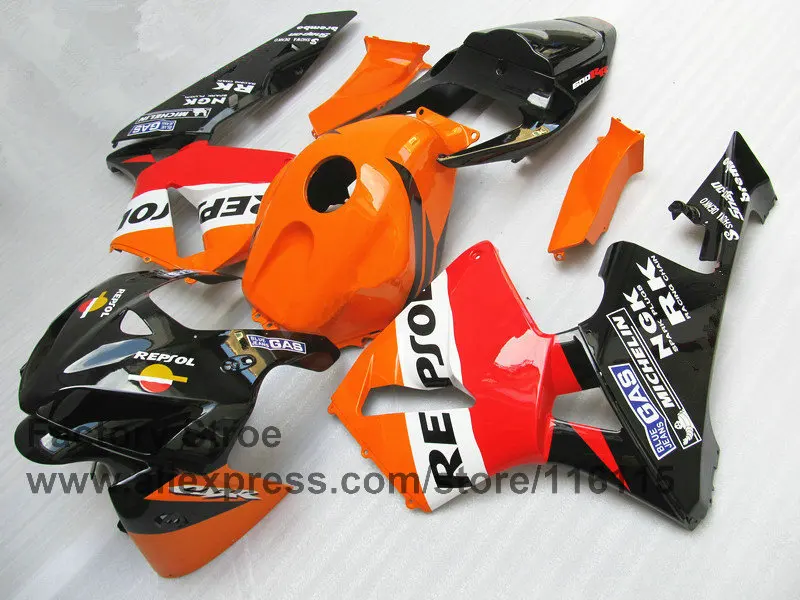 Комплект обтекателей для HONDA 05 06 CBR 600 RR CBR600RR 2005 2006 оранжевого цвета 7