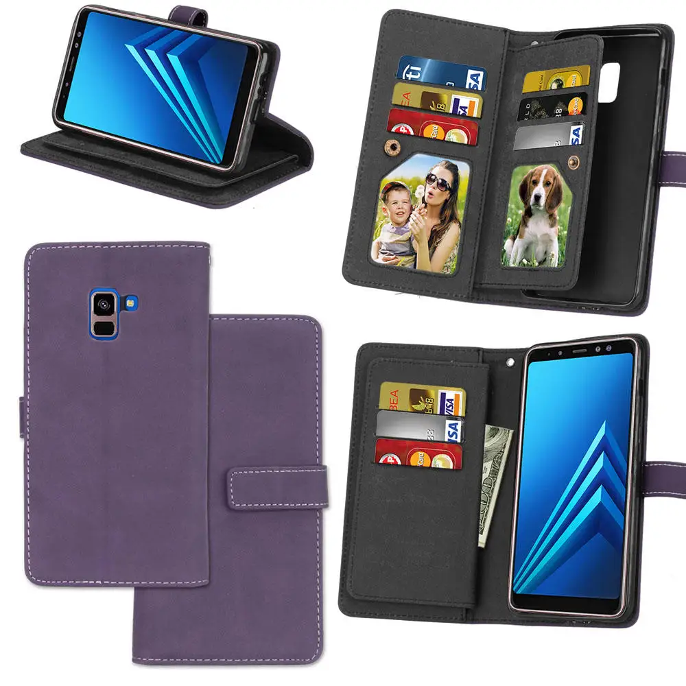 Деловой откидной Чехол для Samsung A3 A5 A7 A8 J3 J5 J7 2016 2017 J9 кожаный чехол кошелек Note9 C9 PRO