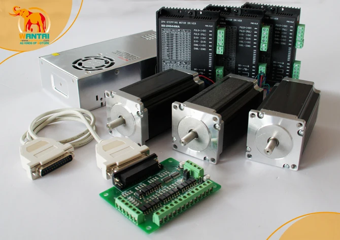ЕС Бесплатная доставка! 3 оси CNC Nema 23 шаговый двигатель 425oz-in 3N. m 4.2A WT57STH115-4204A +