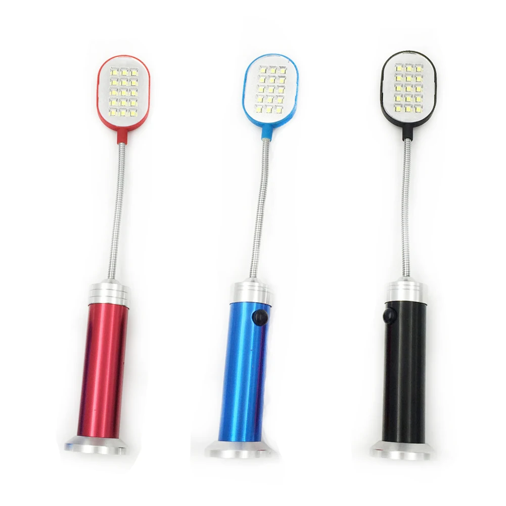 

15 LEDs Reading Lamp Flexible Angle Light Desk Bed Lamp With Magnet For BBQ/Hiking LED Flashlight