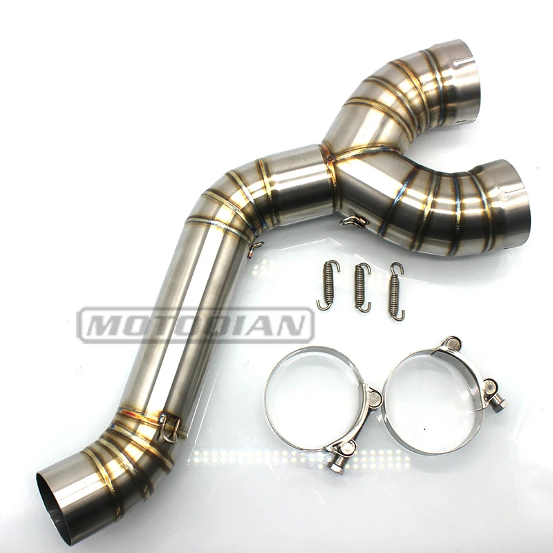 Para BMW S1000RR S1000R HP4 2009-2018 sistema de escape 60-60,5mm de acero inoxidable de enlace tubo de cola escapar de los accesorios de la motocicleta