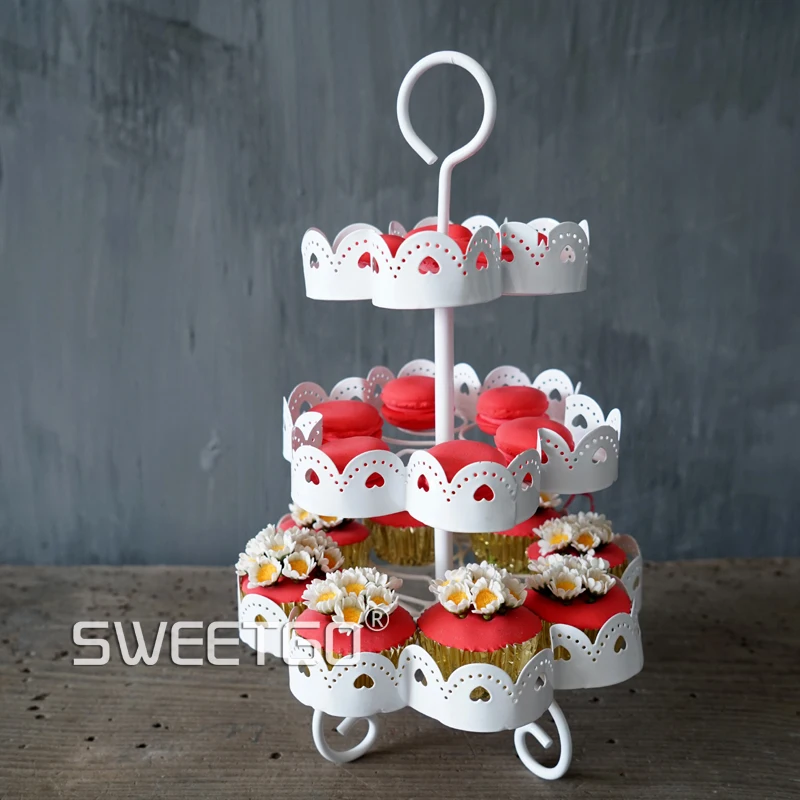 

3 Tier Cake Plate Stand Metal Wedding Party Cake Decoration Cupcake Birthday Party Plates Baking Tools