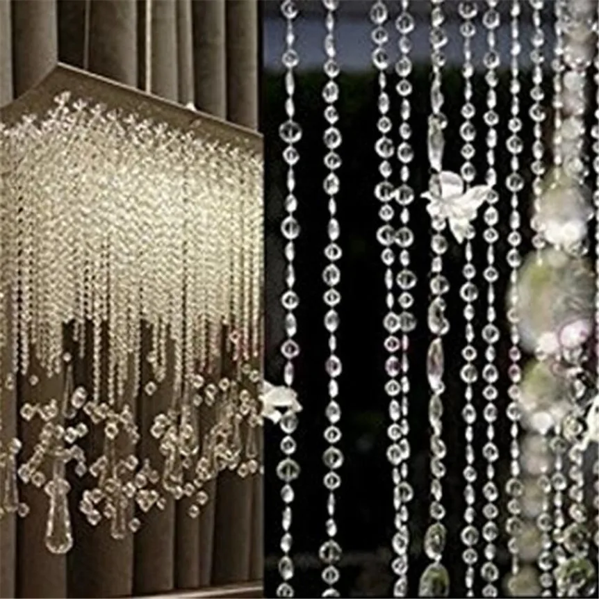 Garland Diamond Strand Acrylic Crystal Bead Curtain Home Party Wedding