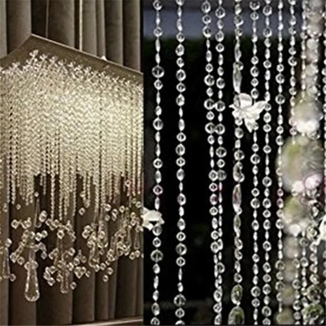 Garland Diamond Strand Acrylic Crystal Bead Curtain Home Party Wedding