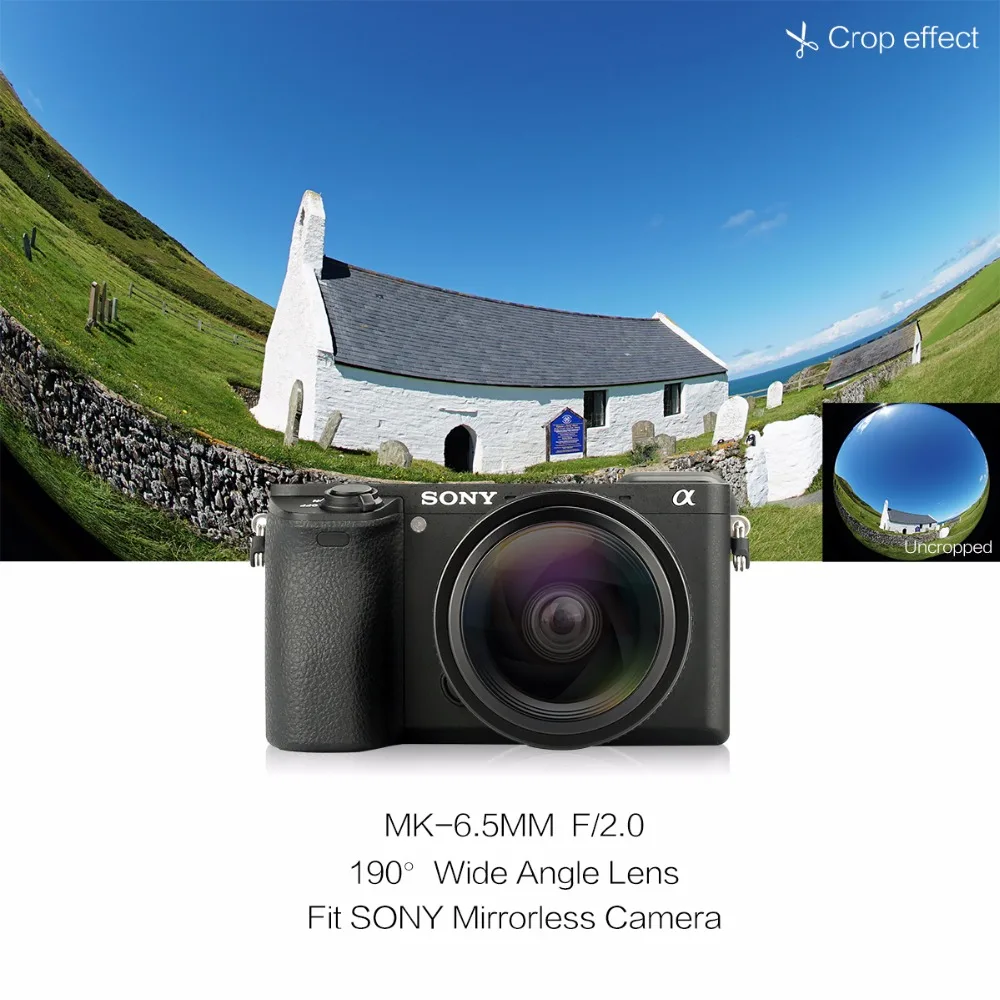 MEKE 6 5 мм F/2 0 Φ ручная фокусировка объектива Рыбий глаз для Sony зеркальная