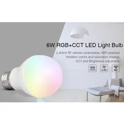 Ми свет FUT014 E27 6 Вт RGB + CCT светодио дный лампы умная Лампа AC 220 В светодио дный лампочки затемнения лампада Light & 2.4g беспроводное устройство