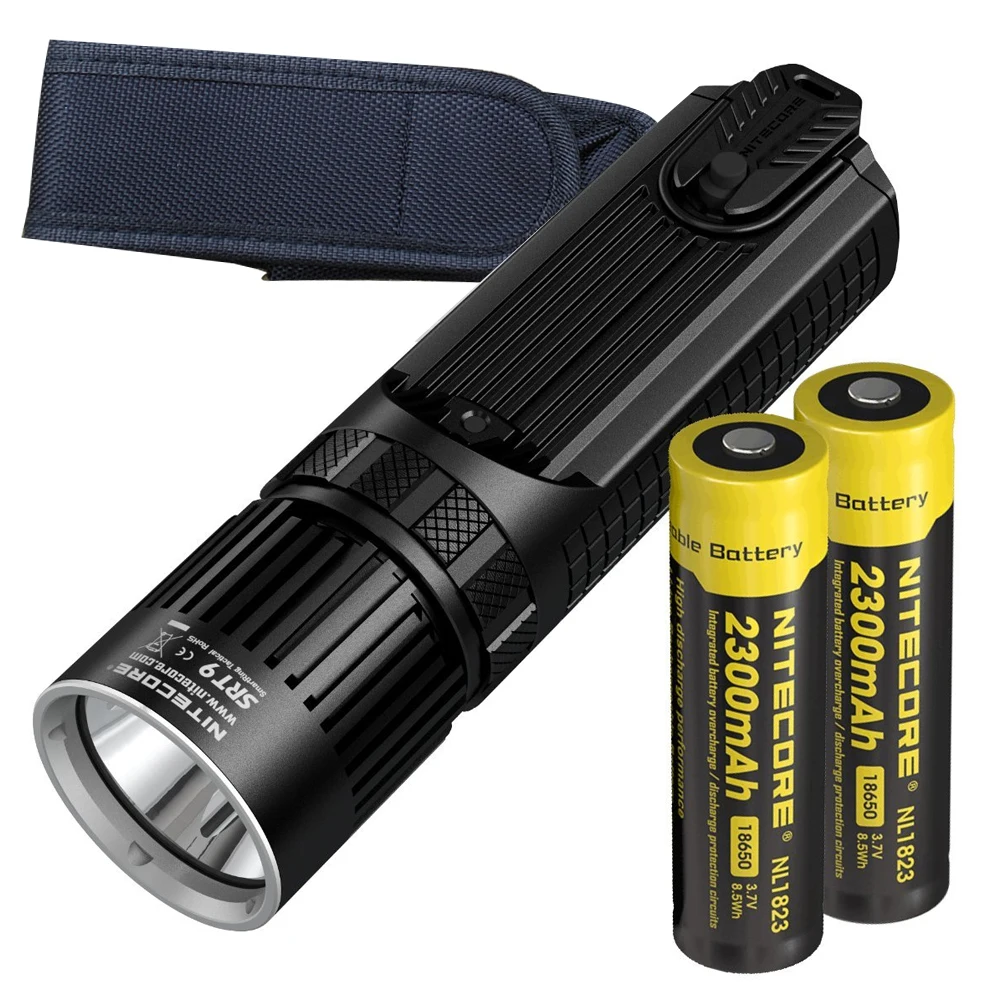 

NITECORE SRT9 Flashlight SET CREE XHP50 LED 2150LM Red/Blue beam distance 246 meter outdoor light torch with 18650 batteries