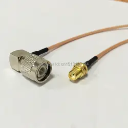 Новый модем коаксиальный кабель SMA женский Джек TNC Штекер угловой разъем RG316 кабель 15 см 6 дюймов адаптер РФ Пигтейл