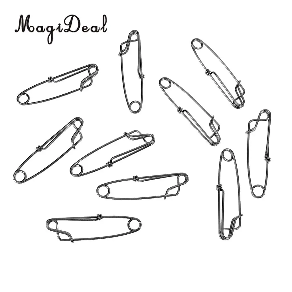 MagiDeal 30x Stainless Steel Long Line Longline Clip for Fishing Snapper Tool 60mm for for long line fishing sharking crabbing