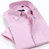 New Arrival Men's Classic Style Non-Iron Oxford Shirts Plaid/Striped Short Sleeve Casual Shirt High Quality Brand Clothing 4