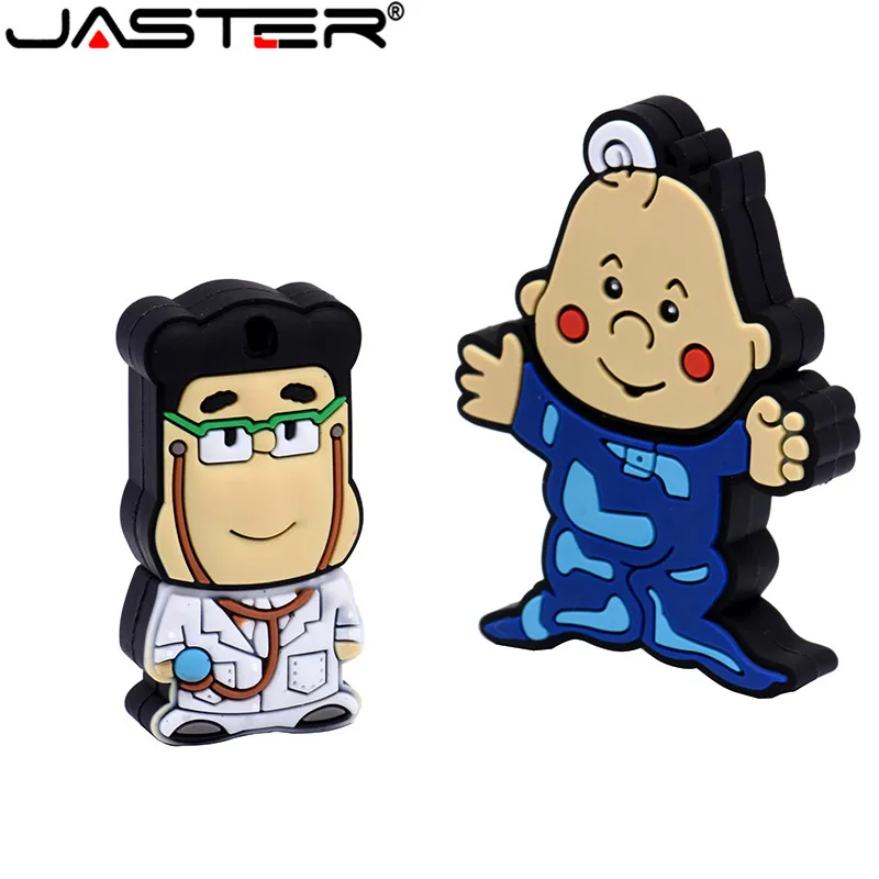 

JASTER Brand new cartoon USB 4GB 8GB 16GB 32GB 64GB %capacity Pen drive Doctors USB 2.0 free shipping