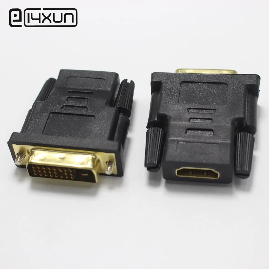 EClyxun 1 шт. позолоченный DVI 24 + штекер на HDMI разъем двунаправленный адаптера