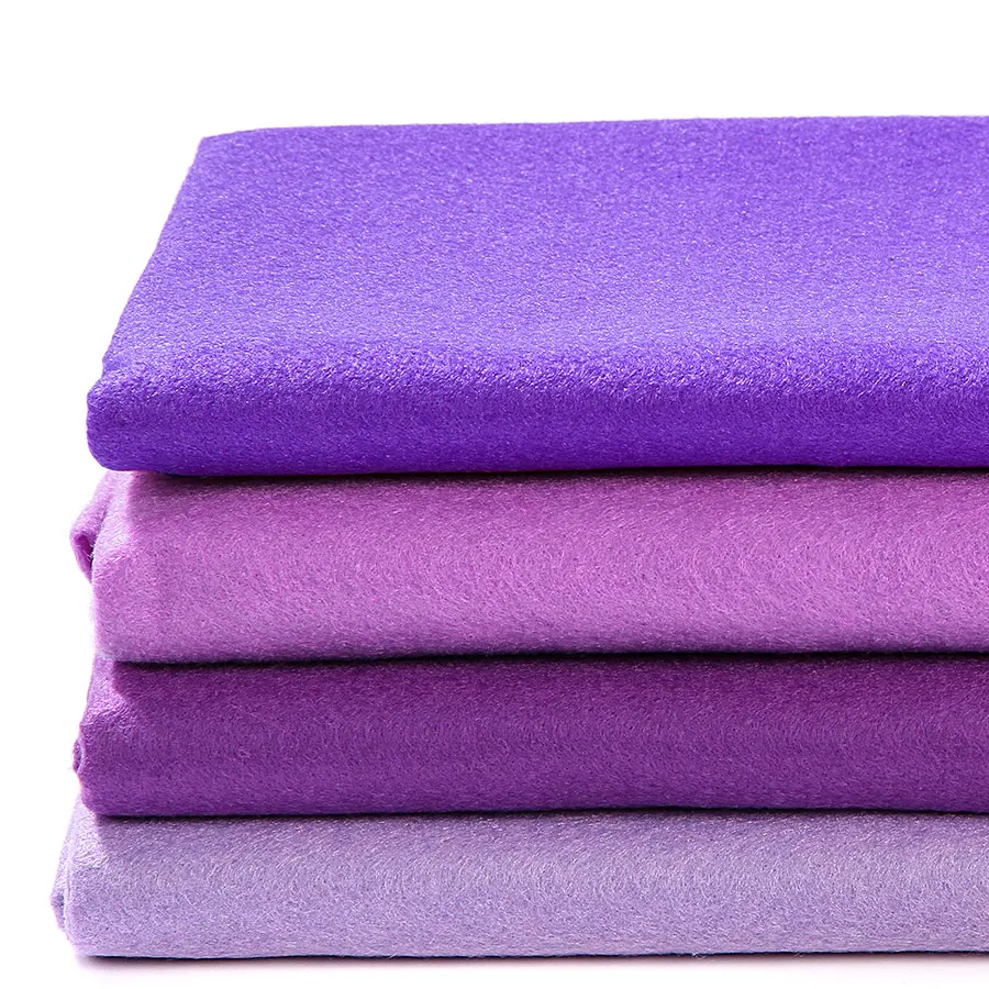 90X92CM Purple Series Soft Felt Fabric Sheet Pure Non woven Cloth 1.4MM
