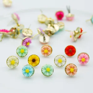 20 шт 12 мм Красочные цветы маргаритки металлические брады для DIY скрапбукинга украшения фотоальбома украшения ручной работы аксессуары - изображение