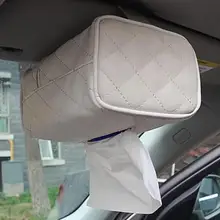 Кожаный Автомобильный тканевый ящик с солнцезащитным козырьком стул задняя подвесная креативная бумага держатель для автомобиля Принадлежности для салфеток бумажный лоток милый