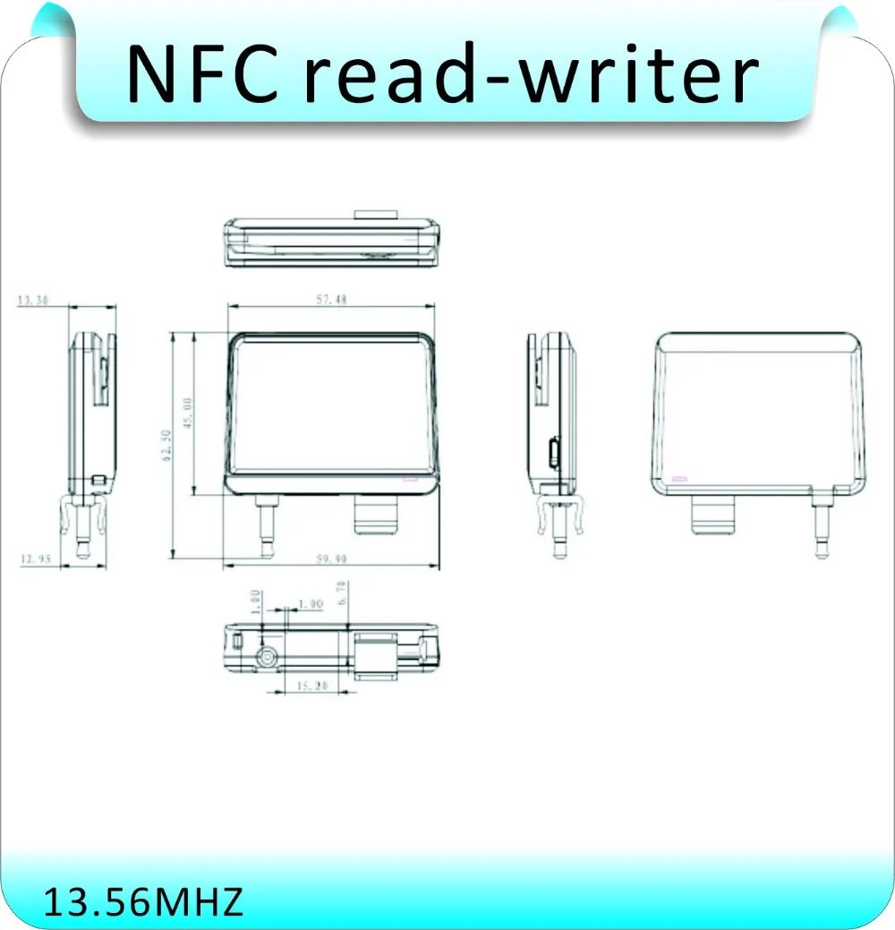 ACR35 NFC Мобильная кардридер untuk ponsel algoritma dan DUKPT kunci sistem+ английский SDK