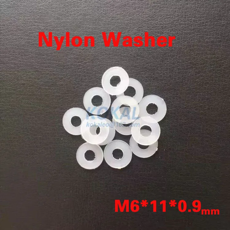 500pcs Plastic Nylon Flat Spacer Washer Insulation Gasket Ring For Screw Bolt 