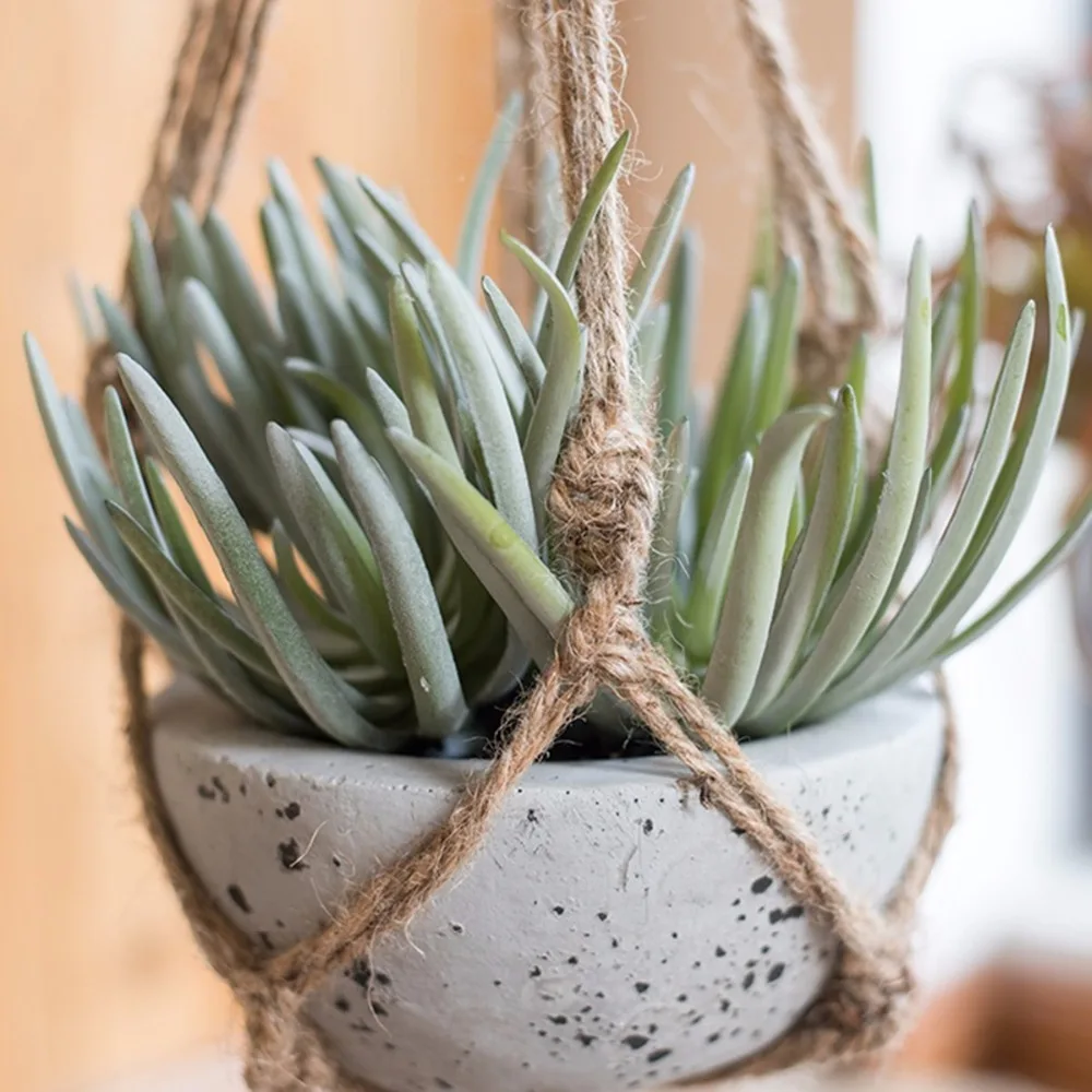 

1pc 40 Inch Flowerpot Plant Hanger Macrame Jute Rope Indoor Outdoor Decorative Cord