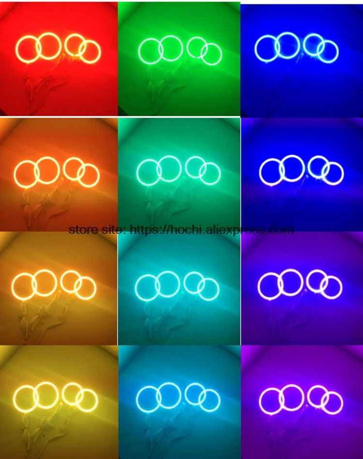 HochiTech с несколькими цветами RGB Цвет светодиодный Ангельские глазки гало кольца