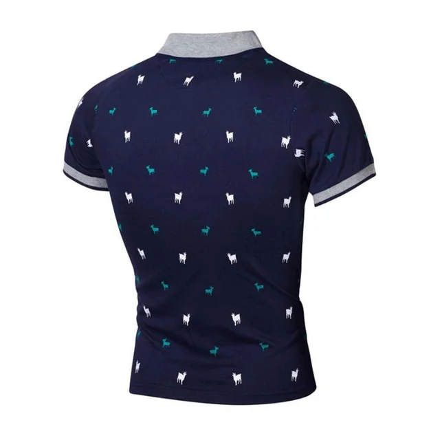 Fuy Bill Summer New Fashion Brand Polo Mens Printed POLO Shirts Cotton Short Sleeve Polo Casual Stand Collar Polo Shirt for Male