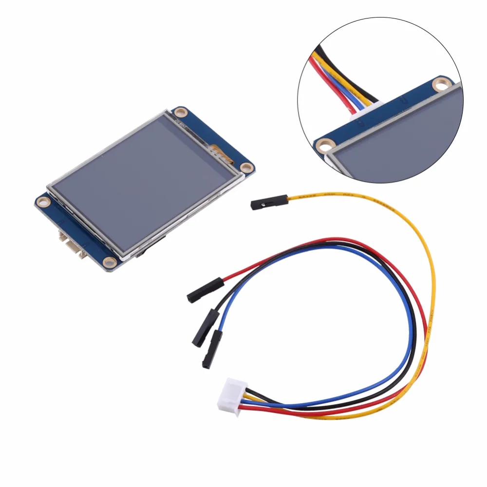 

2.4" USART HMI TFT LCD Display Module Serial Port Touch Screen with Configuration Resistive Touch