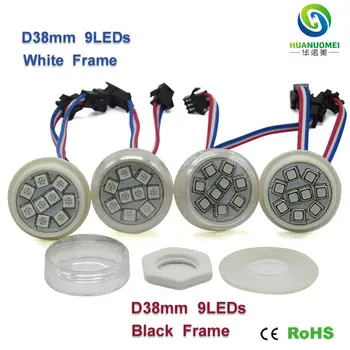 

5050 smd rgb 12v waterproof 38mm 9leds UCS1903 full color led pixel light source addressable digital module lighting bulb lamp
