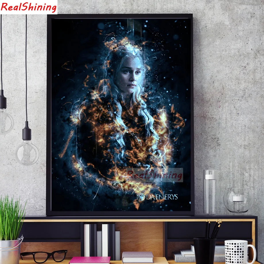 

5D Diy Diamond Painting Cross Stitch full Square Diamond Embroidery Game of Thrones picture for room Decor H1880