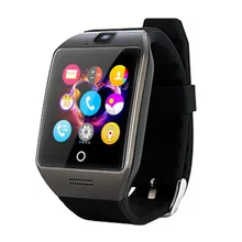 Лучшие Q18s NFC Bluetooth Smart часы с Камера Facebook синхронизации SMS SmartWatch Поддержка SIM TF для IOS Android Смарт-часы телефон трекер