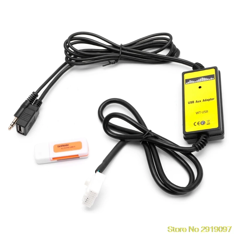 

New Arrive Car USB Adapter MP3 Audio Interface SD AUX USB Data Cable Connect Virtual CD Changer For Mazda CX7 MX5