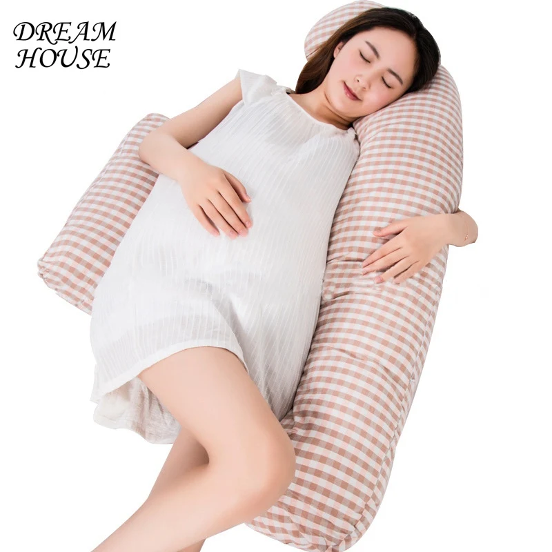 Maternity Plaid Pillow Pregnancy Pillow for Pregnant Women U Shape Body