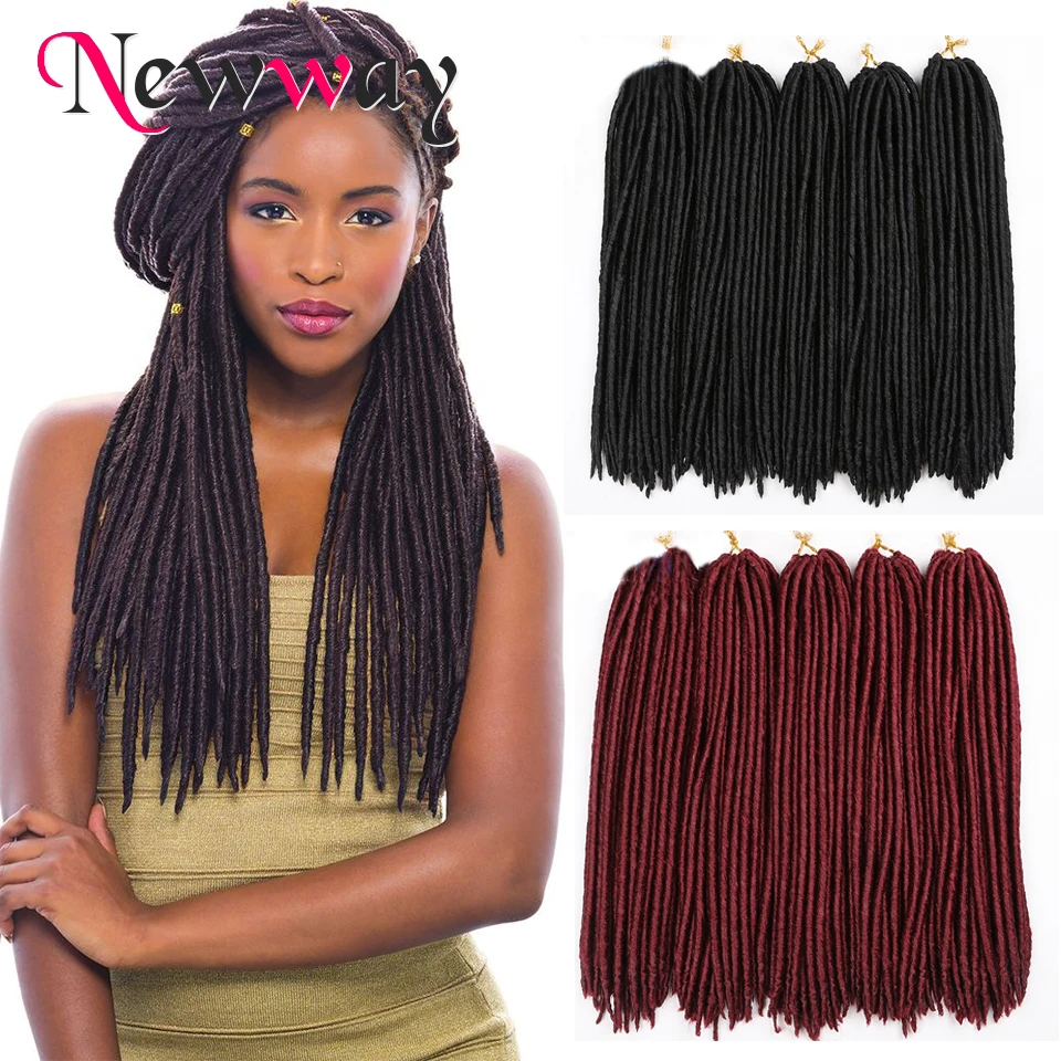 120g 24roots soft faux locs crochet hair 18inch faux locks
