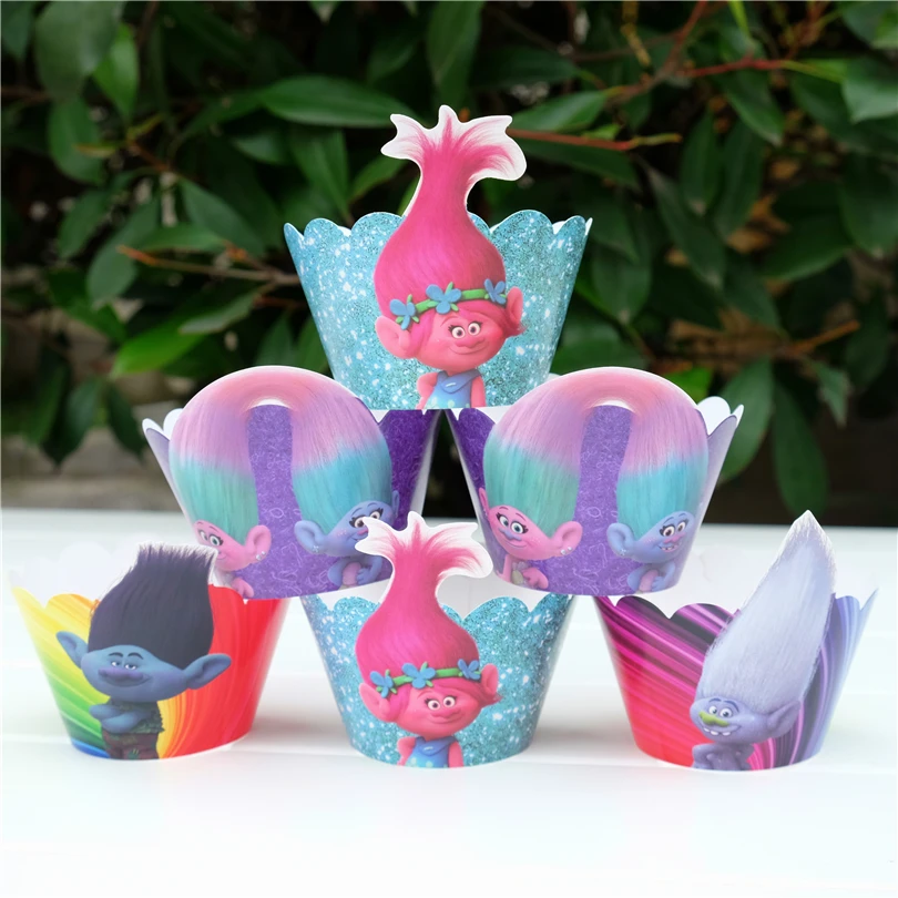 home furniture  diy 12pcs kids trolls party candy box