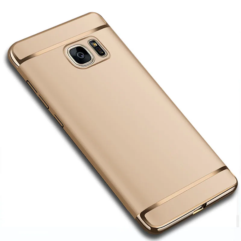 YueTuo Роскошный чехол для samsung Galaxy S7 S 7 edge S7edge золотой черный ультра тонкий матовый жесткий пластиковый чехол для телефона - Цвет: gold