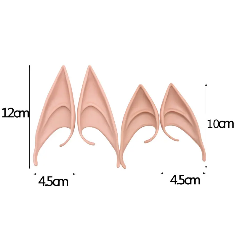 1pair Fake Soft Angel Elf Ears Simulation Ear Props Cosplay Elf Fairy Accessories For Halloween Christmas Event Party Decoration