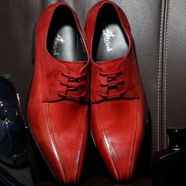 

Mens Formal Shoes Square Toe Leather Shoes For Men Dressing Wedding Men's Office Shoes Lace Up Breathable Male