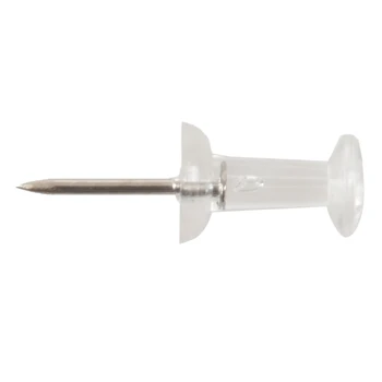 

100 Pcs Push Pin Thumb Tack Clear Color 3/8inch Drawing Cork Board Office Pushpin