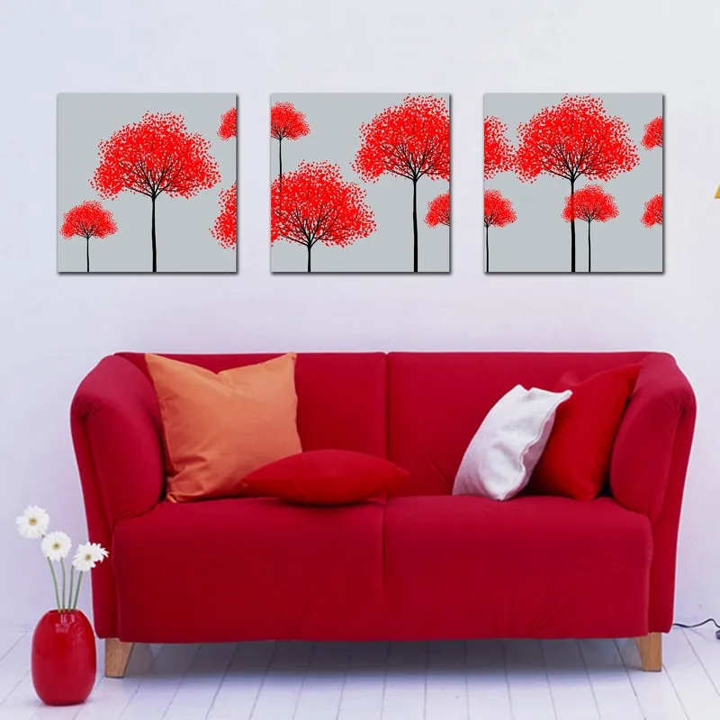Red Reproduction Print On Canvas Painting Wall Painting StudyArt