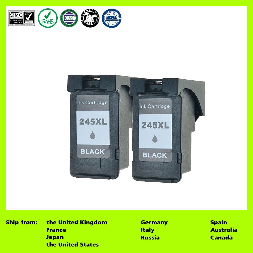 Compatible for PG245XL (2 Pack Black) Ink Cartridge for Canon PIXMA