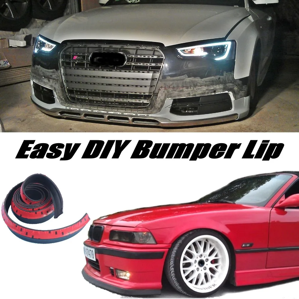 3M Bumper Lip Deflector Front Skirt For Audi A4 S4 RS4 2000~2016