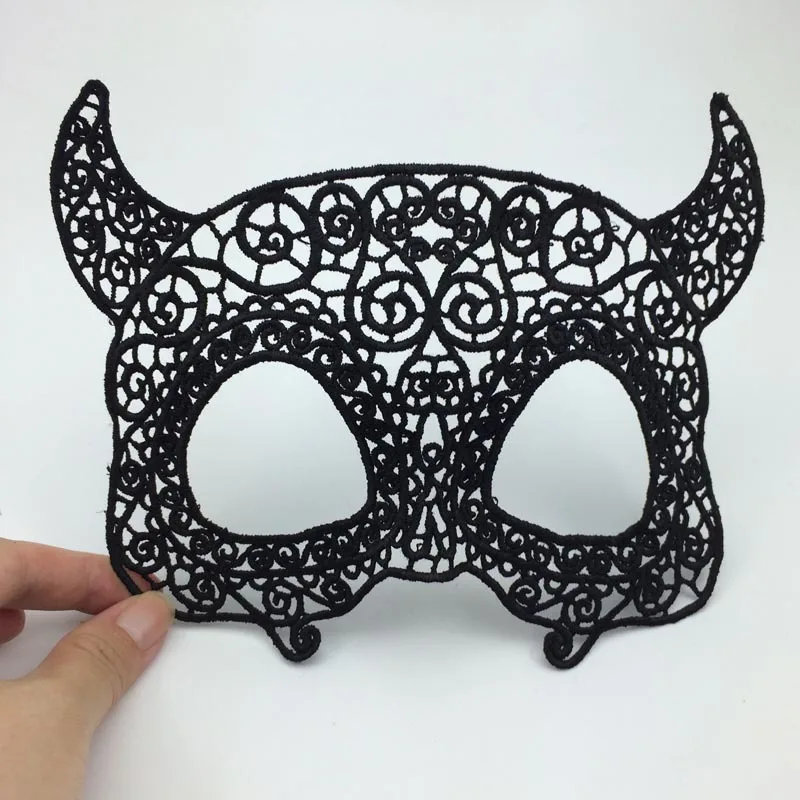 black lace cutout bull demon king eye mask carnival masquerade party mask halloween monster costume b - Black Eye Mask Halloween black lace cutout bull demon king eye mask carnival masquerade party mask halloween monster costume b - Black Eye Mask Halloween