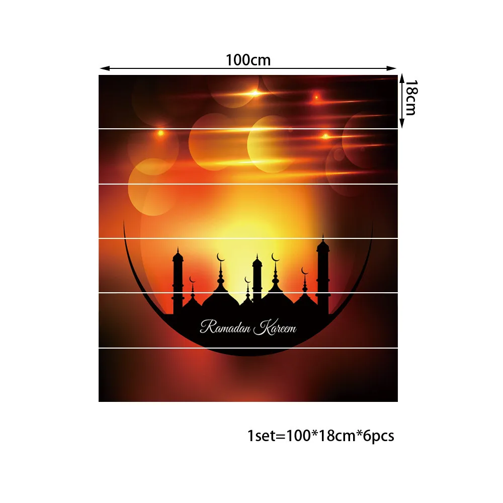 Мусульманский Рамадан благословение пол лестницы креативные лестницы наклейки Современный дизайн Фреска для лестницы ванная комната Домашний декор лестницы 9A05