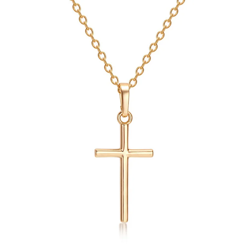 Модное простое длинное ожерелье с кисточкой и крестом для женщин, Очаровательное ожерелье XL1168