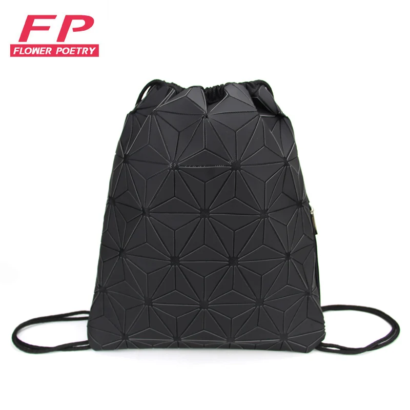 Модный женский Светящийся рюкзак на шнурке, сумки через плечо, пляжная сумка для девочек, рюкзаки с геометрическим рисунком, рюкзак для улицы, школьные сумки, Mochila