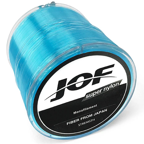 JOF нейлоновая леска 500 м экстремально сильная леска из мононити 5 LB-30 фунтов - Цвет: Blue