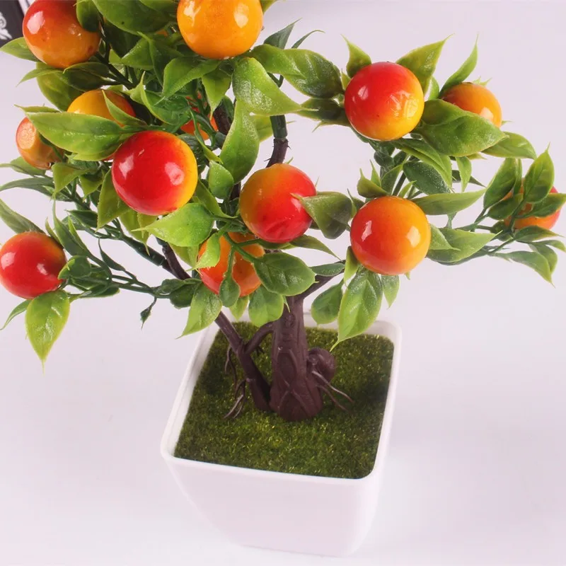 Artificial Emulate Bonsai Simulation Decorative Artificial Flowers Fake berry Pot Plants Ornaments Home Decor (4)