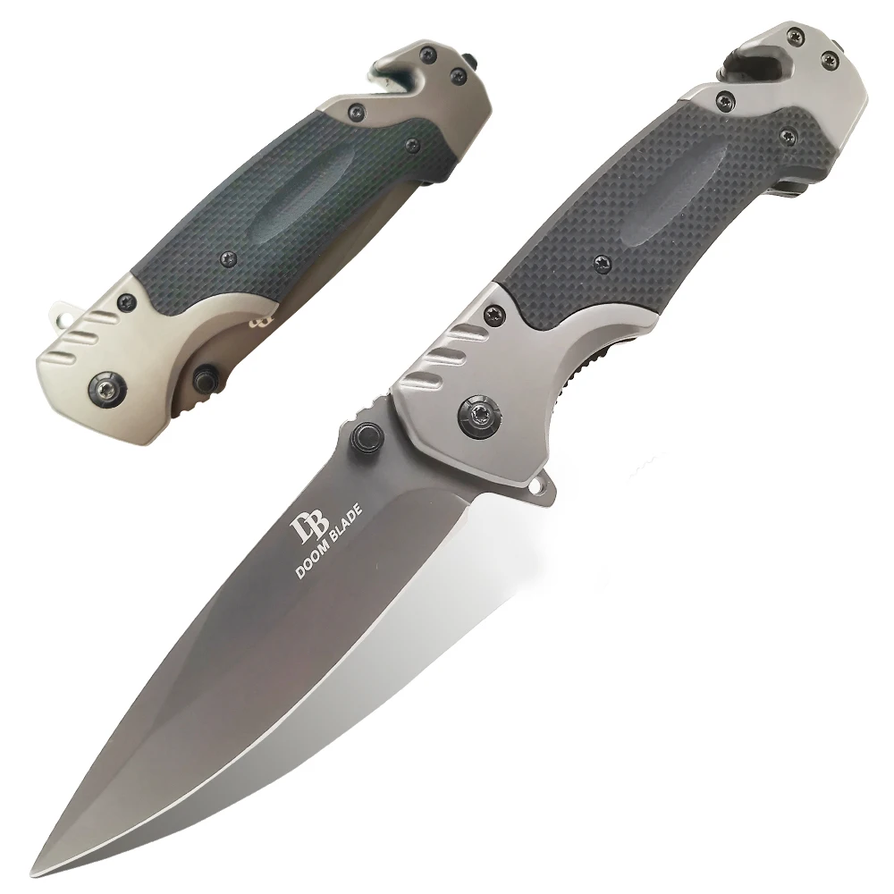 

9" Knives 57HRC Folding Knife G10 Handle 5CR13MOV BladeOutdoor Camping Knifes Hunting Hiking Fishing EDC Hand Tool Knives
