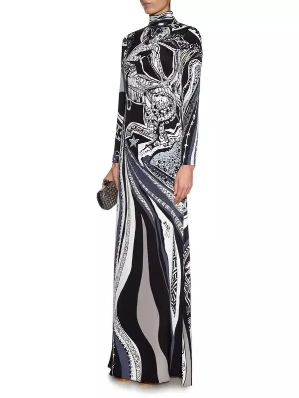 stretchable long gown